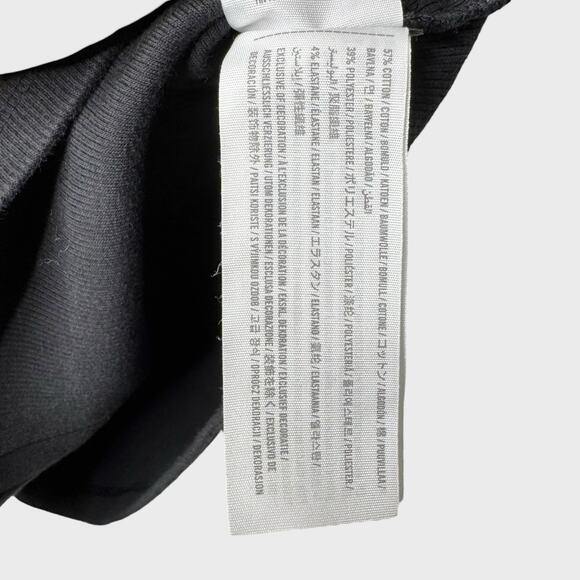 Abercrombie & Fitch XL Black Ribbed Crop Tank Square Neck Button Front Y2K - Picture 4 of 6